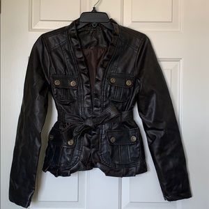 Dollhouse Faux Leather Jacket-Size Medium